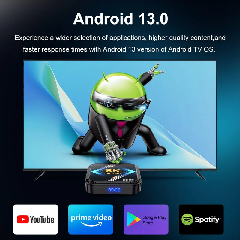 Smart TV Box DQ08 RK3528 Android 13  8K Video 4K HDR10